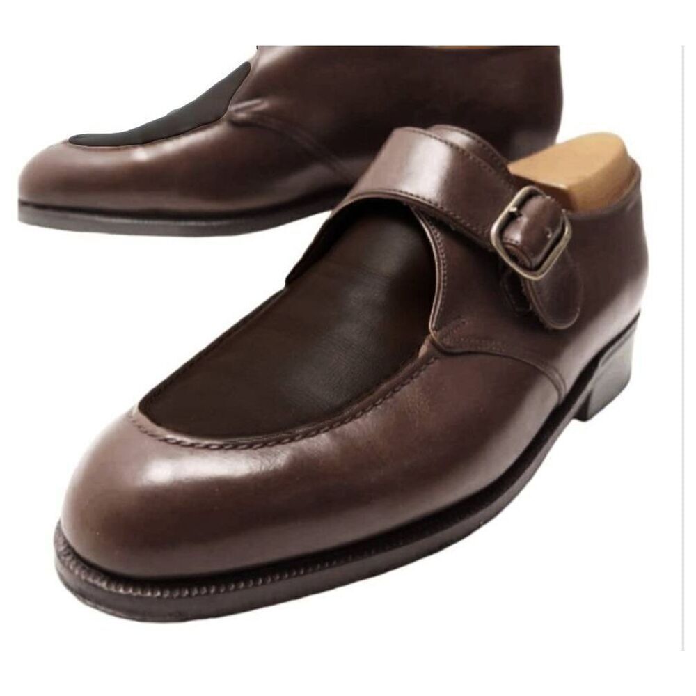 MAGNANNI Meris Brown Leather Monk Strap Loafer Size 11M